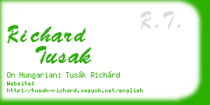richard tusak business card